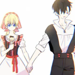 🐺 Anime, Kreskówka, Para, Postacie telegram sticker