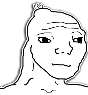 🤤 Wojak Mème, Wojak, Expressif, Visage, Internet telegram sticker