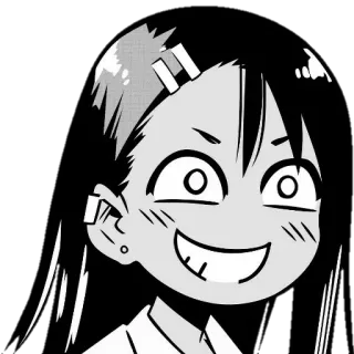 😁 Nagatoro Don't Toy With Me, Miss Nagatoro anime, manga, nagatoro, cartoon, drawing, illustration, character telegram sticker