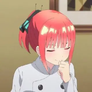 🍷 Nino Nakano The Quintessential Quintuplets Anime, Mangá, The Quintessential Quintuplets, Nino Nakano, Personagem, Sorriso whatsapp sticker