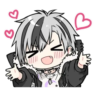 🥰 anime, manga, cute, hearts, kawaii, sticker telegram sticker