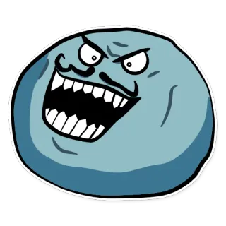 😈 meme, face, internet, troll, funny, rage telegram sticker