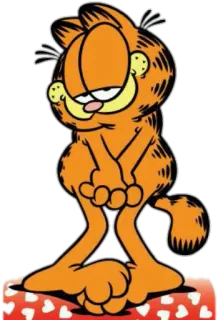 ☺️ Garfield gato, desenho animado, engraçado, laranja, Garfield telegram sticker
