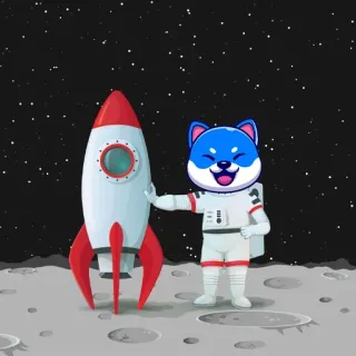 🚀 shiba inu, dog, astronaut, rocket, space, moon whatsapp sticker