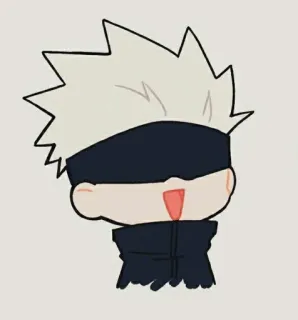©️ Gojo Satoru Jujutsu Kaisen アニメ, 漫画, ステッカー, 五条, 五条悟, 呪術廻戦, ちびキャラ whatsapp sticker