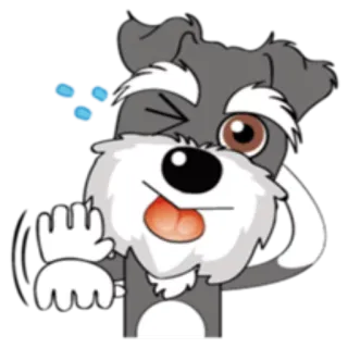 😉 perro, dibujo animado, animal, mascota, feliz, lindo telegram sticker