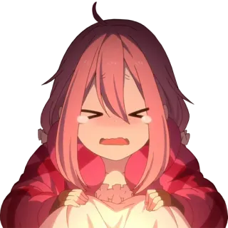 😭 Nadeshiko Kagamihara Yuru Camp Anime, Llorando, Lindo, Triste, Nadeshiko Kagamihara, Yuru Camp telegram sticker