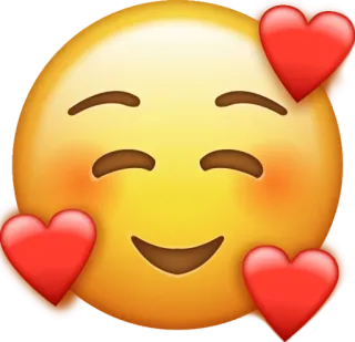 🥰 Emoji, Herz, Liebe, Fröhlich, Gesicht whatsapp sticker
