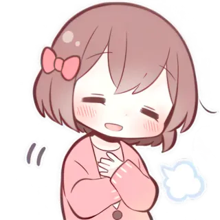 🤣 애니메이션, 귀여운, 소녀, 행복한, 만화 telegram sticker