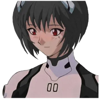 ☺️ Rei Ayanami Neon Genesis Evangelion Anime, Charakter, Rei Ayanami, Evangelion telegram sticker
