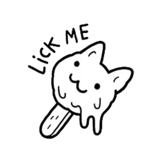 🍦 Katze, Eis am Stiel, Eis, süß, kawaii, Dessert telegram sticker