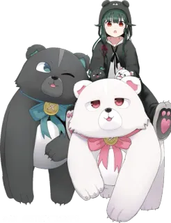 🐾 Chica anime, Osos, Lindo, Kawaii, Anime whatsapp sticker