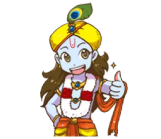 ❤️ Krishna Hinduísmo, Cultura indiana, Divindade, Figura religiosa, Deus telegram sticker