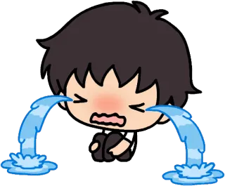 😭 menangis, sedih, kartun, emosional, air mata, kawaii telegram sticker
