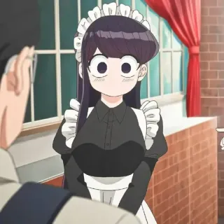 💈 Komi Shouko Komi Can't Communicate Аниме, Горничная, Коми, Komi Can't Communicate, Милая, Девушка telegram sticker