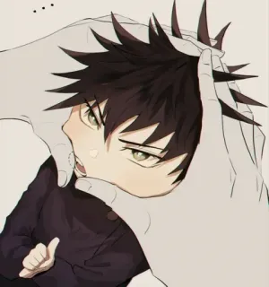🥺 anime, character, illustration, boy, manga telegram sticker