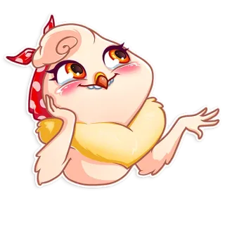 😅 bird, cute, cartoon, animal, sticker telegram sticker