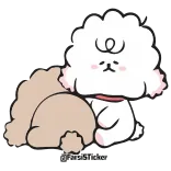 😊 chien, mignon, animal, dessin animé whatsapp sticker