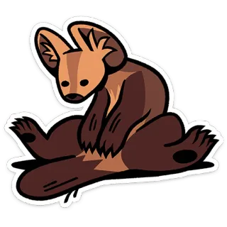 ⭐ animal, sticker, sitting, cartoon, mammal, illustration telegram sticker