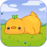 🤩 canard, dessin animé, mignon, animal, jaune telegram sticker