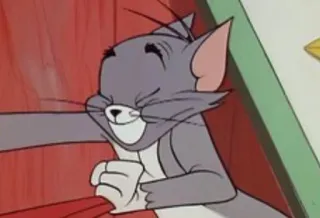 😉 Tom Cat Tom and Jerry Cartone animato, Gatto, Animato, Divertente, Classico, Umorismo telegram sticker