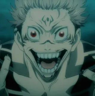 ✨ Sukuna Jujutsu Kaisen anime, manga, villain, scary, evil, demon, cursed telegram sticker