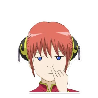 😒 Anime, Kreskówka, Postać, Wyrażenie, Śmieszne telegram sticker