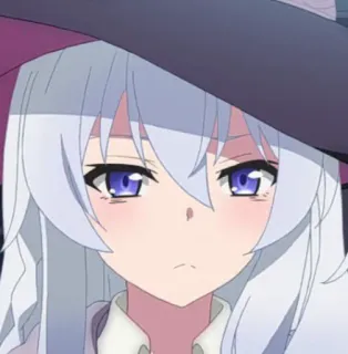 😒 anime, witch, girl, hat, magic telegram sticker