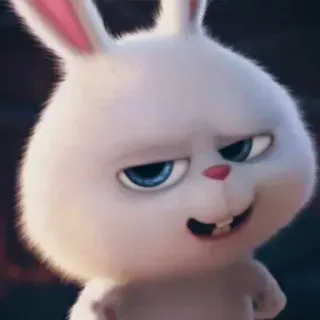 😮 Snowball The Secret Life of Pets conejo, animal, mascota, dibujos animados, animado, personaje telegram sticker