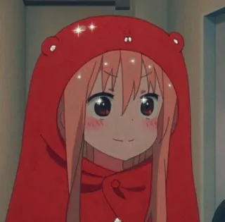 💘 Anime, Kreskówka, Dziewczyna, Bluza z kapturem, Słodkie, Kawaii whatsapp sticker