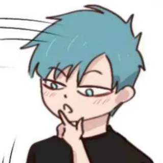 💌 Anime, Manga, Kreskówka, Chłopak, Postać, niebieskie włosy telegram sticker