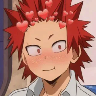 🥀 Eijiro Kirishima My Hero Academia Kirishima, Eijiro, My Hero Academia, Anime, Coeurs, Mignon telegram sticker
