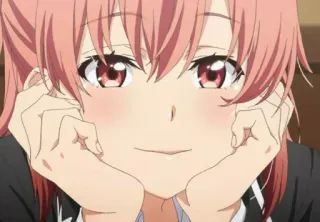😊 anime, garota, fofa, sorriso, feliz whatsapp sticker