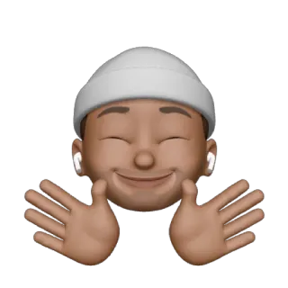 👐 絵文字, 幸せ, 顔, 人, 手 telegram sticker