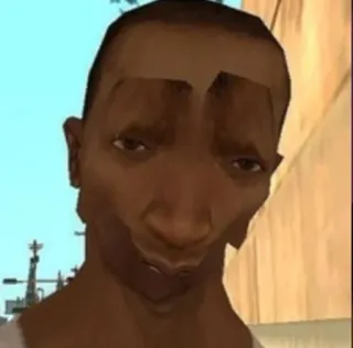 🥳 CJ Grand Theft Auto: San Andreas видеоигра, персонаж, gta, san andreas, cj telegram sticker