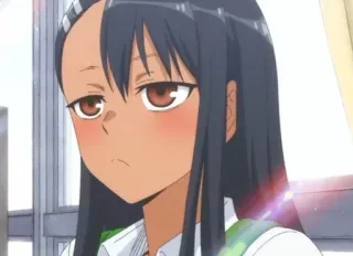 😒 Nagatoro Don't Toy with Me, Miss Nagatoro อนิเมะ, มังงะ, นางาโทโระ, ผู้หญิง, สีหน้า, การ์ตูน whatsapp sticker