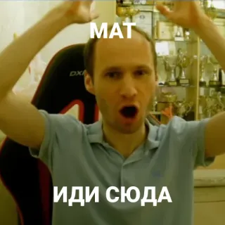 🤬 МАТ
ИДИ СЮДА russe, slave, homme, criant, rage, énervé telegram sticker