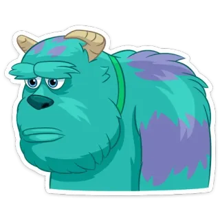 ☹️ James P. Sullivan Monsters, Inc. James P. Sullivan, Sulley, Monstros S.A., Disney, Pixar, Desenho animado telegram sticker