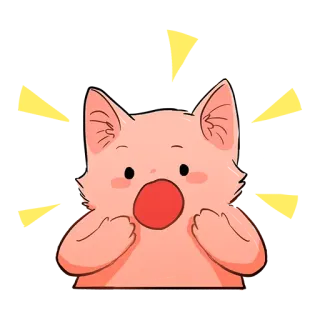 😱 Cartoon, geschockt, Katze, süß, Anime, Überraschung telegram sticker