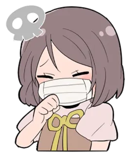 Little cute girl Momo telegram stickers