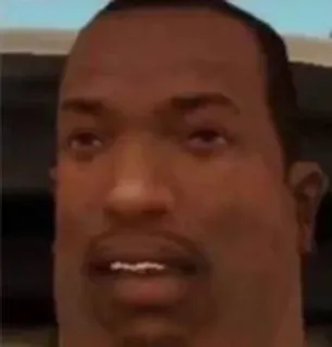 😐 CJ Grand Theft Auto: San Andreas CJ, Grand Theft Auto, San Andreas, videogame, personage, meme telegram sticker