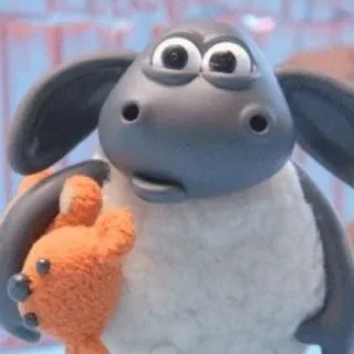 🍄 Shaun the Sheep Shaun das Schaf, Cartoon, Schaf, Niedlich, Animation telegram sticker