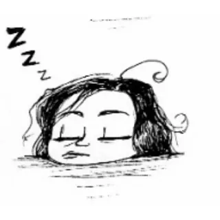 😴 ZZZZ schlafend, schläfrig, müde, Cartoon, Nickerchen telegram sticker