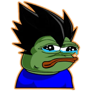 😁 Vegeta anime, dragon ball z, crying, sad, character telegram sticker