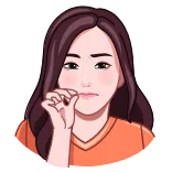 🤐 femme, sourire, ok, geste, mignon, brune, dessin animé whatsapp sticker