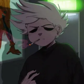 🚬 Курение, Аниме, Персонаж, Иллюстрация, Искусство, Сигарета telegram sticker