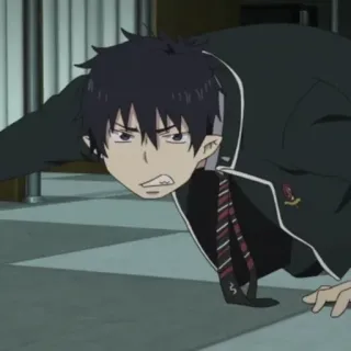 ☁️ Rin Okumura Blue Exorcist Anime, Charakter, Dämon, Exorzist telegram sticker