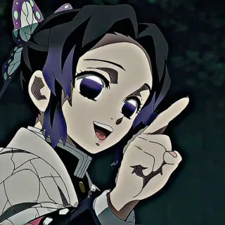 🦋 Shinobu Kocho Demon Slayer Anime, Demon Slayer, Shinobu Kocho, Karakter, Kupu-kupu, Kartun telegram sticker