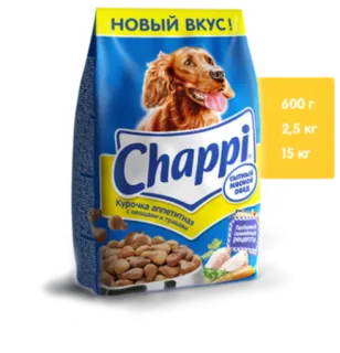 🍗 НОВЫЙ ВКУС! Comida para perros, Comida para mascotas, Perro, Chappi, Nuevo sabor telegram sticker