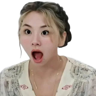 😱 mulher, pessoa, boca aberta, surpresa, chocado/a, reação telegram sticker